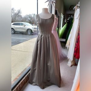 ABS Allen Schwartz Taupe Evening Gown